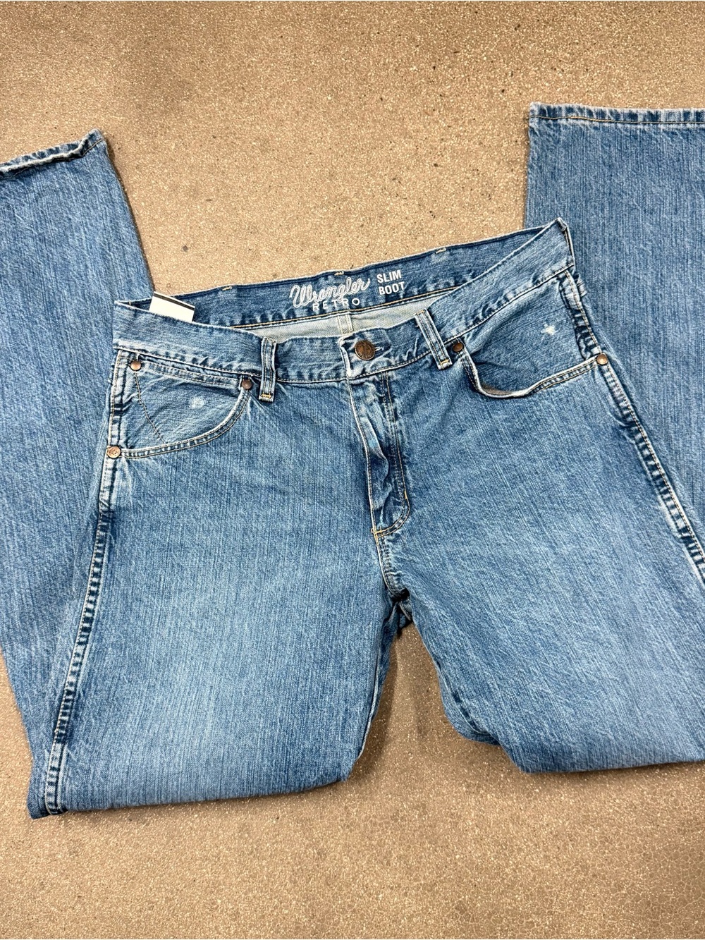 Wrangler Retro Light Blue Slim Boot Jeans